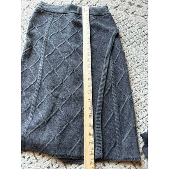 Vintage‎ Gray Knit A-Line Skirt With Diamond Pattern Womens Size Small - Picture 6 of 6